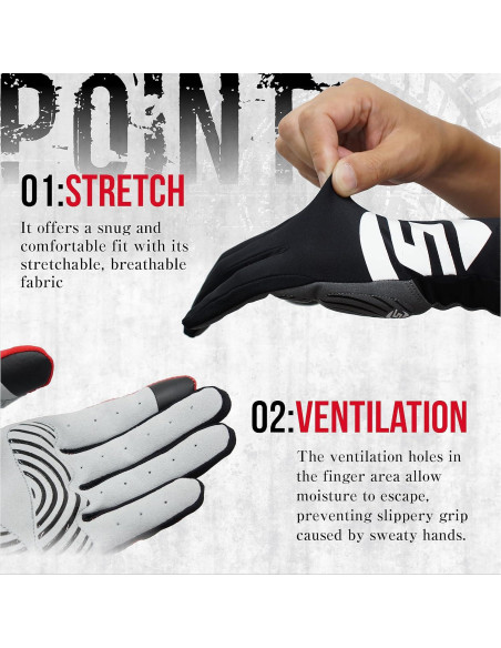 Guantes de Carreras STRASSE Rojo S - Ajuste Elástico y Ventilado