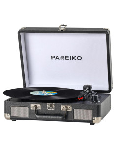 Reproductor de Vinilo PAREIKO T316 Bluetooth 3 Velocidades