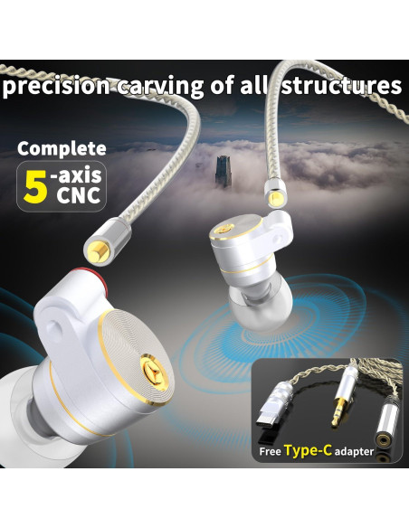 Auriculares Intrauditivos Taokftly HI1010 con Cable Desmontable