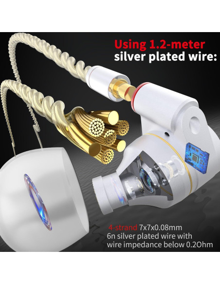 Auriculares Intrauditivos Taokftly HI1010 con Cable Desmontable