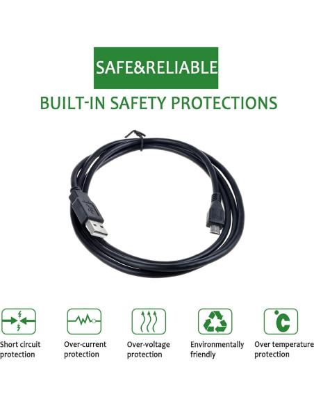 Cable de Carga USB Dysead para Auriculares Audio-Technica ATH-ANC900BT