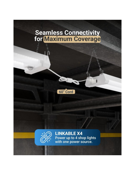 Luz LED de Taller Sunco 40W con Sensor de Movimiento - Paquete de 2