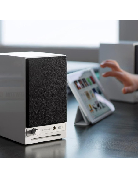 Altavoces de Estantería Audioengine A2-HD Blancos con Soportes DS1