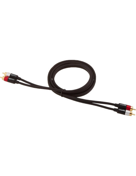 Cable RCA Estéreo Amazon Basics 1.22m Conectores Oro
