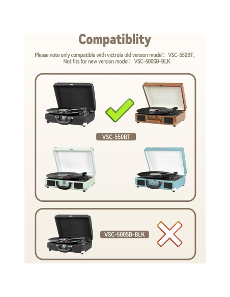 Cable de Alimentación 5V CC Compatible Victrola VSC-550BT