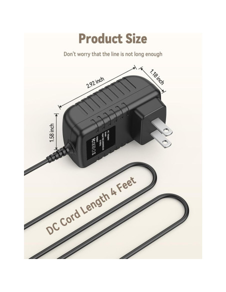 Cable de Alimentación 5V CC Compatible Victrola VSC-550BT