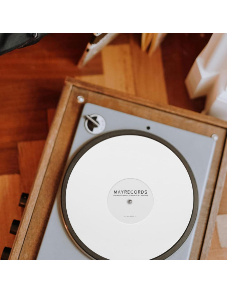 Mat Antideslizante para Tornamesa 12 Pulgadas - Fieltro Acrílico Blanco