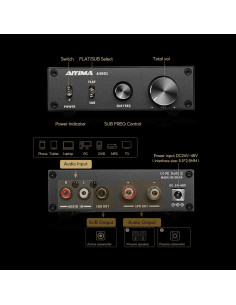 Amplificador Mono AIYIMA A3001 300W TPA3255 Subwoofer 36V 2