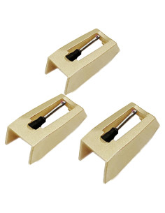 Agujas de Tocadiscos Reemplazo Oro para Crosley y Victrola - Paquete de 3