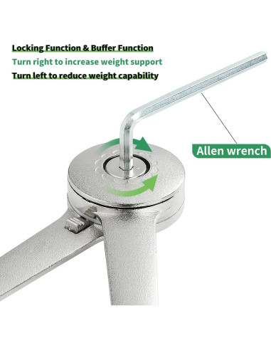 Soporte de Tapa Bisagra Cierre Suave RUYUFE 40kg 2 Unidades