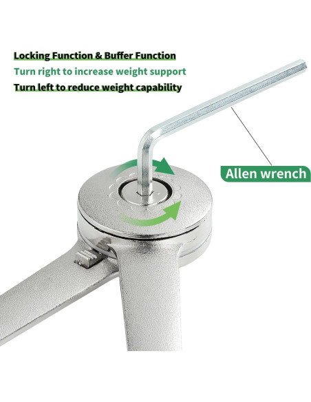 Soporte de Tapa Bisagra Cierre Suave RUYUFE 40kg 2 Unidades