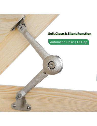 Soporte de Tapa Bisagra Cierre Suave RUYUFE 40kg 2 Unidades