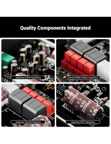 Amplificador Estéreo Fosi Audio V3 600W 2 Canales para Altavoces