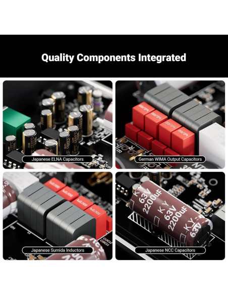 Amplificador Estéreo Fosi Audio V3 600W 2 Canales para Altavoces