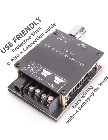 Placa Amplificadora Bluetooth DAMGOO ZK1002L 100W 2.0
