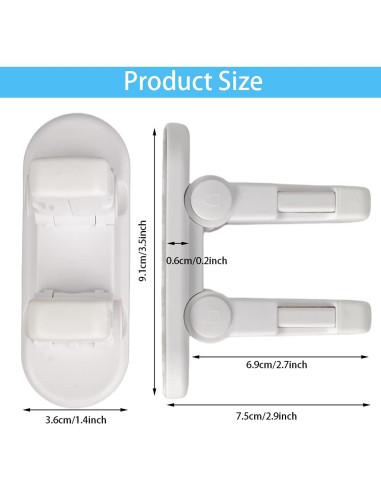 Cerradura de Palanca para Puerta a Prueba de Niños 2 Unidades
