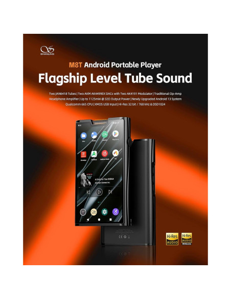 Reproductor de Audio Digital SHANLING M8T 6" 128GB Android 13