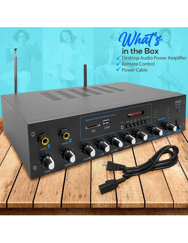 Amplificador Estéreo Pyle PT506BT.5 Bluetooth 600W FM USB SD