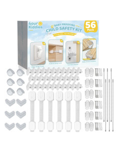 Kit de Seguridad Infantil 4our Kiddies 56 Piezas Blanco