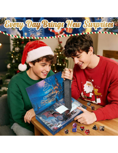 Calendario de Adviento de Dados DND HFZCZW 2025 - 28 Piezas