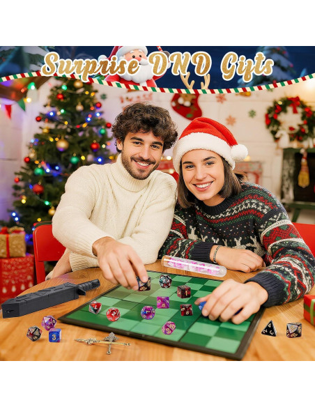 Calendario de Adviento de Dados DND HFZCZW 2025 - 28 Piezas