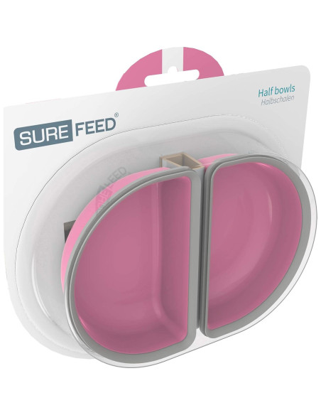 Tazones SureFeed Mitad Rosa para Alimentador de Mascotas
