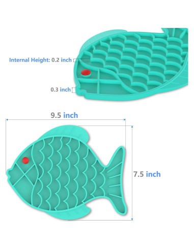 2 Comederos Lentos para Gatos Tekcoo, Silicona Antideslizante
