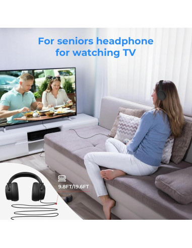 Auriculares con cable largo Yuebaitu S7 5.97m para TV