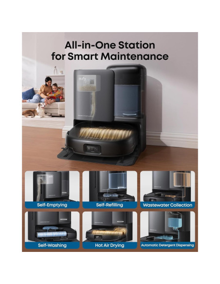 Aspiradora Robot eufy E25 con Cepillo Rodante y Autolavado