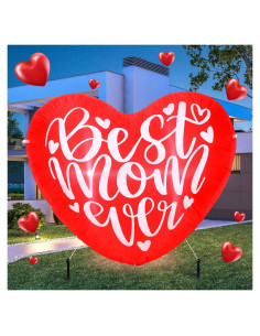 Decoración Inflable Día de la Madre VIHOSE Corazón 120x100 cm