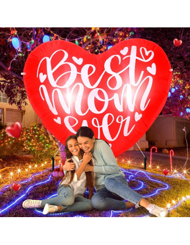 Decoración Inflable Día de la Madre VIHOSE Corazón 120x100 cm