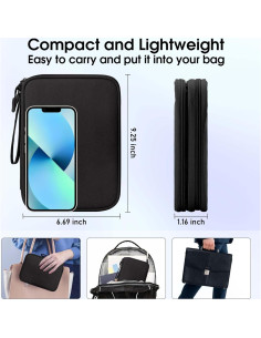 Organizador Electrónico Arae STBG Doble Capa Negro 23x17cm 2