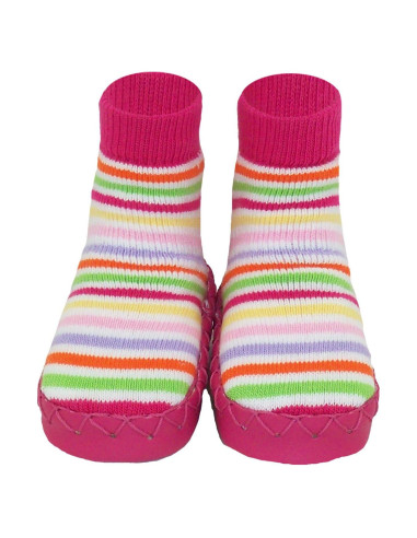 Mocasines Antideslizantes Nowali Rosa 2-3 Años