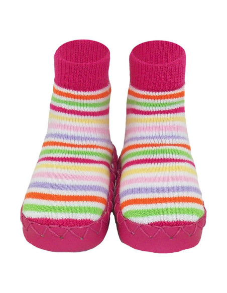 Mocasines Antideslizantes Nowali Rosa 2-3 Años