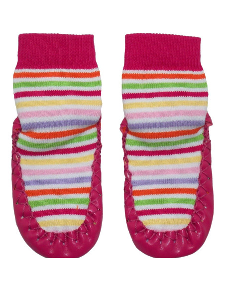 Mocasines Antideslizantes Nowali Rosa 2-3 Años