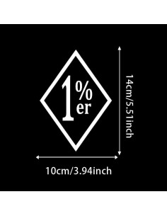 Calcomanías de Vinilo OTGETN 2PCS 9.9x14cm para Auto Blanco 2