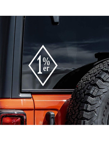 Calcomanías de Vinilo OTGETN 2PCS 9.9x14cm para Auto Blanco