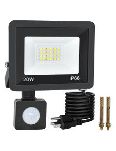 Luz de Inundación LED 20W con Sensor de Movimiento IP66