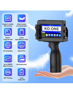 Impresora de Inyección de Tinta Portátil KOONE P100 12.7mm 2