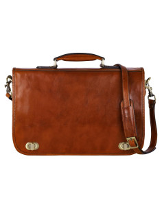 Maletín de Cuero Time Resistance para Hombres - Bolsa de Laptop 15"