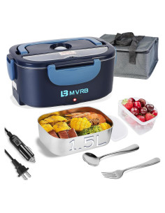 Lonchera Eléctrica LBMVRB 80W 1.5L Acero Inoxidable Azul