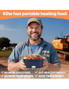 Lonchera Eléctrica LBMVRB 80W 1.5L Acero Inoxidable Azul 2