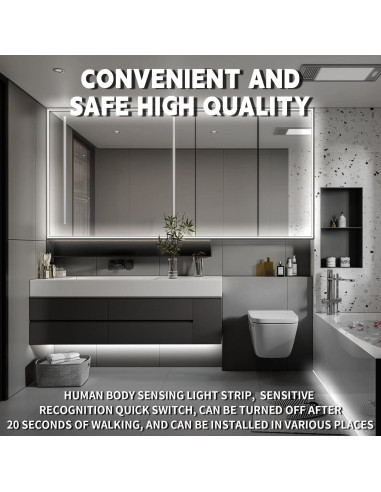 Espejo de Maquillaje EUGOBRTEN 3.05m con Luz LED Brillante