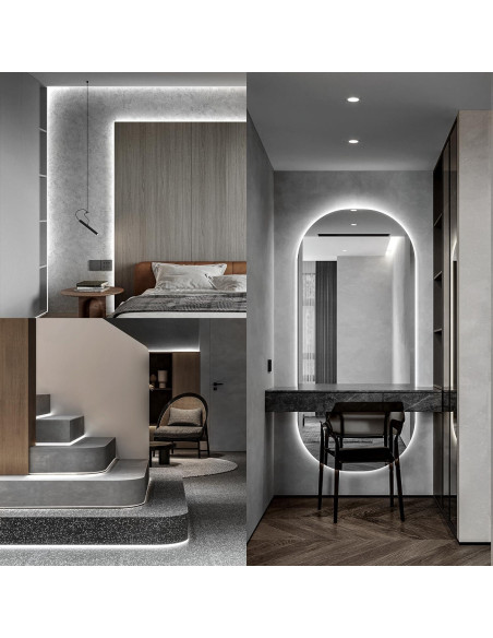 Espejo de Maquillaje EUGOBRTEN 3.05m con Luz LED Brillante