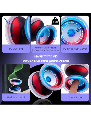 Yoyo Profesional MAGICYOYO V13 Bi-Material para Niños y Adultos