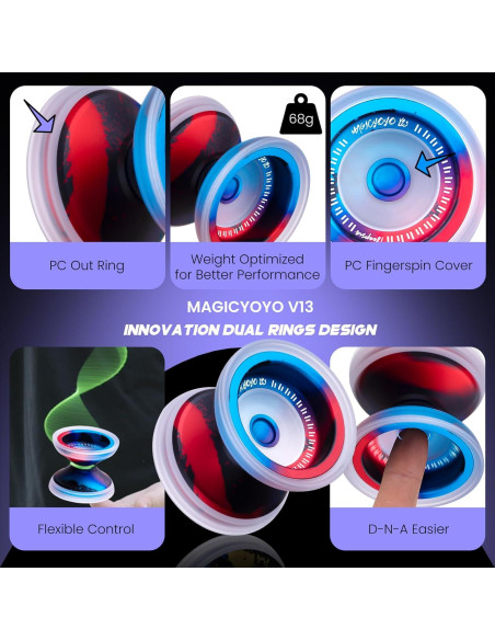 Yoyo Profesional MAGICYOYO V13 Bi-Material para Niños y Adultos