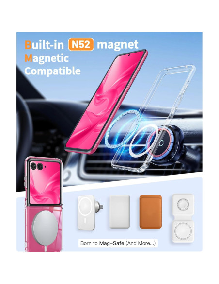 Funda Transparente Magnética FNTCASE para Moto Razr Plus 2025/2024