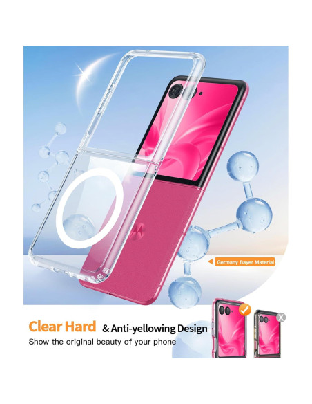 Funda Transparente Magnética FNTCASE para Moto Razr Plus 2025/2024