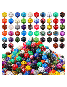 Conjunto de Dados Poliedricos Skylety 500 Piezas 20 Caras