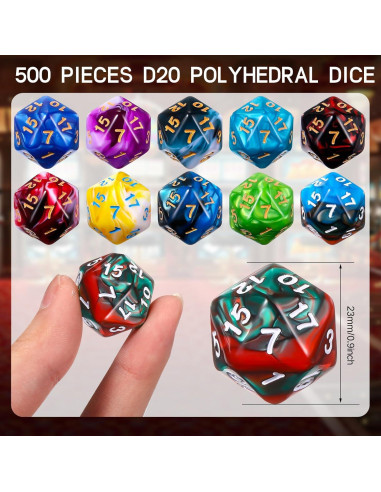 Conjunto de Dados Poliedricos Skylety 500 Piezas 20 Caras
